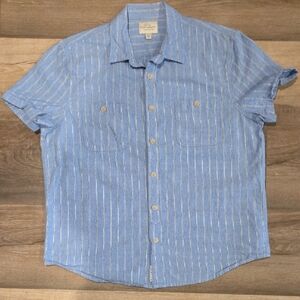 Lucky Brand Light Blue Striped Casual Shirt